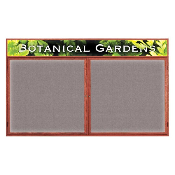 United Visual Products Open Faced Traditional Corkboard, 48x36" UV642A-BRONZE-BLACK - main